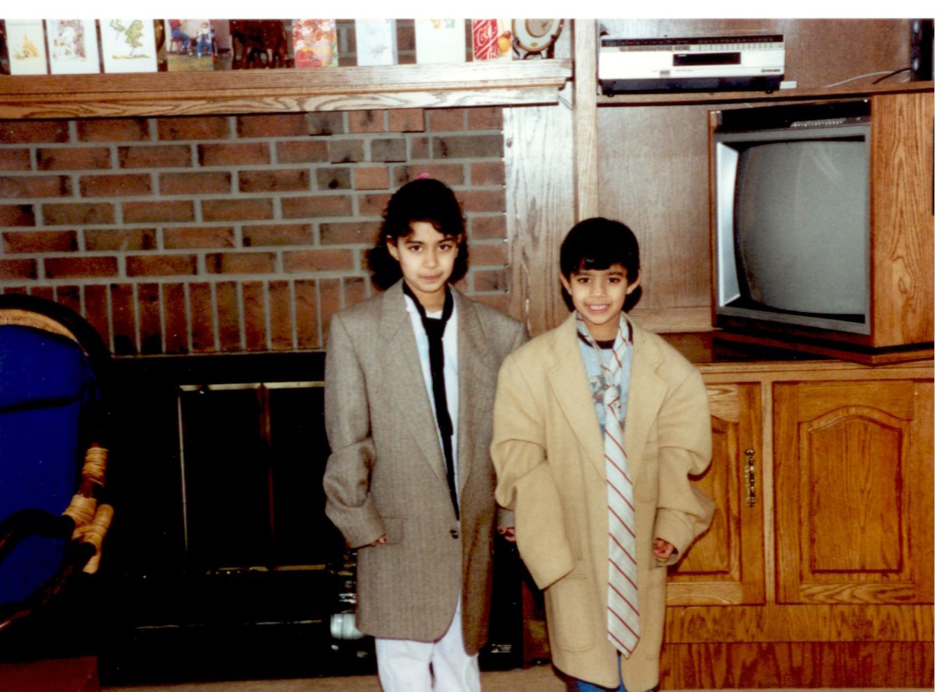 Manjit and Ravinder Minhas as children in Calgary